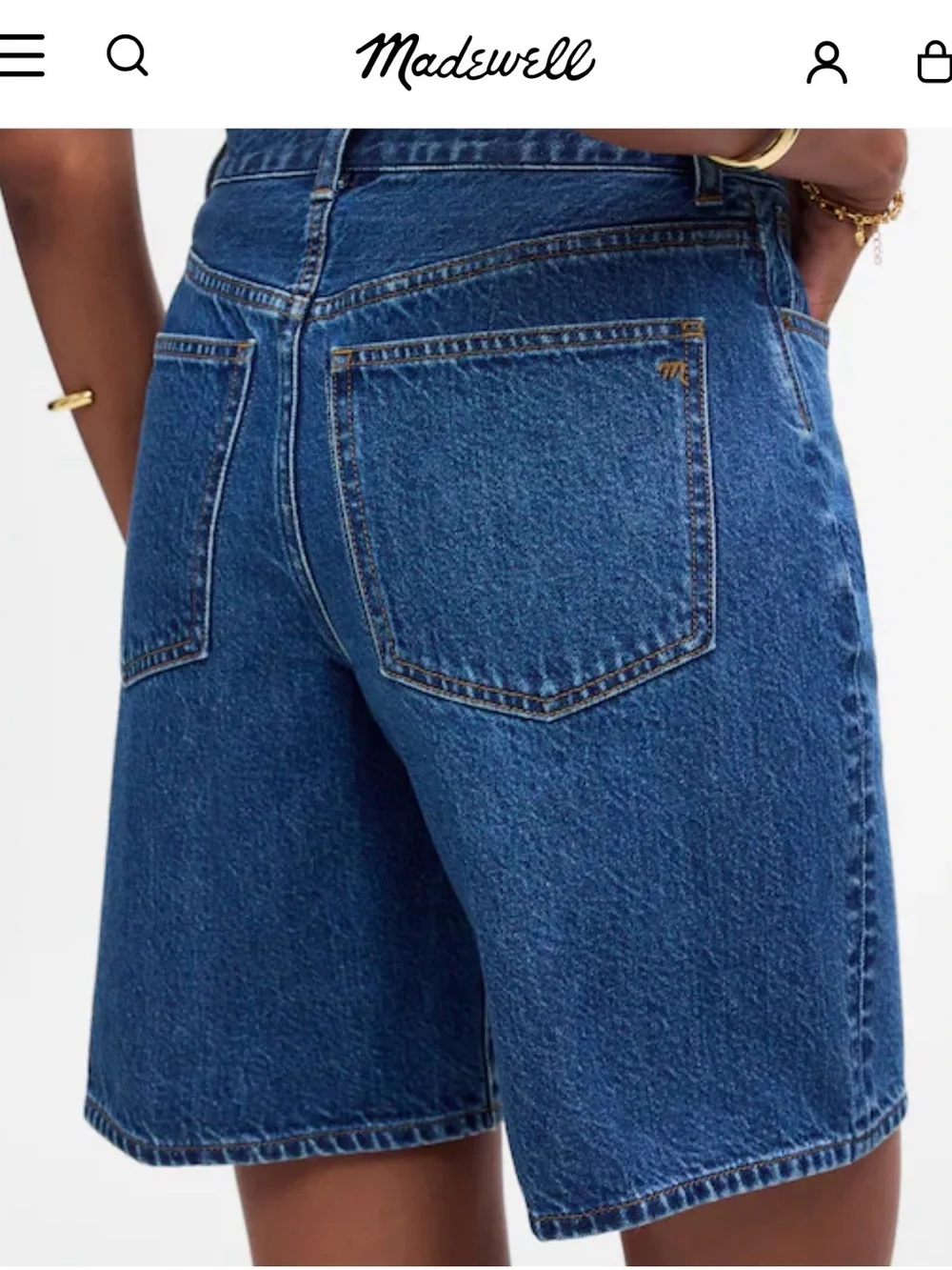 Madewell Blue Denim Bermuda Shorts — Classic 1997